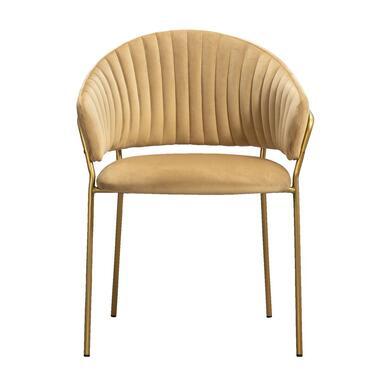 Eetkamerstoel Goldie - velvet - goudkleurig
