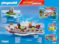 Playmobil 71464 Action Heroes Brandweerboot met Waterscooter - thumbnail