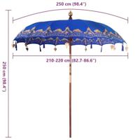 Parasol Anders Blauw x 250 cm - thumbnail