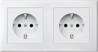 Merten MEG2328-1519 Wandcontactdoos System M Polar-wit 1 stuk(s)