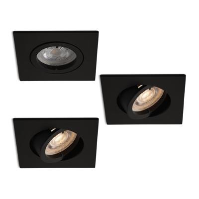 Complete set 3 stuks LED-spot Felice zwart GU10 dimbaar 4.2 Watt
