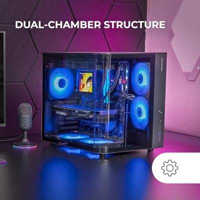 Mars Gaming MC-CURV Midi Tower Zwart