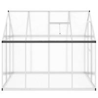 Tuinkas met basisframe 224x169x195 cm aluminium zilverkleurig - thumbnail