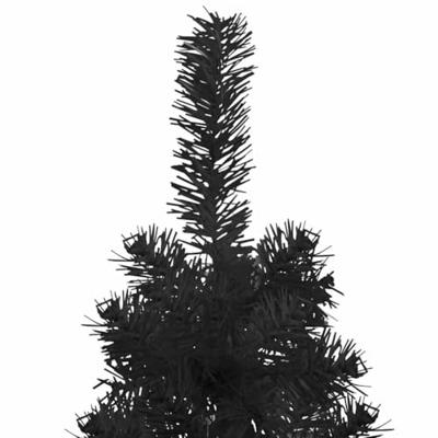 Kunstkerstboom half met standaard smal 180 cm zwart Kunstkerstboom half met standaard smal 180 cm zwart