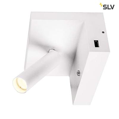 SLV WandlampKarpo USB wit - 1002140