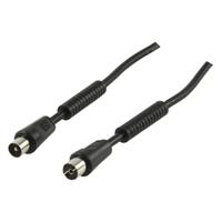 Coax kabel 100hz zwart/wit/zilver 1.5 - 10m - thumbnail