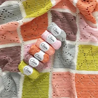 Haakpakket byClaire Blokkendeken Ledikant Coral/Pink