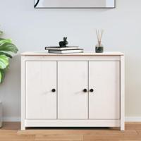 Dressoir 100x35x74 cm massief grenenhout wit - thumbnail