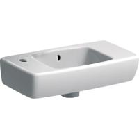 Geberit Renova Compact fontein 45x25 cm, met kraangat links en overloop, wit - thumbnail