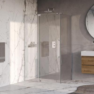 Brauer Stellar - Douchecabine met Draaideur - Helder Glas - 120x90x200 cm - Omkeerbaar - incl. Glascoating - Chroom