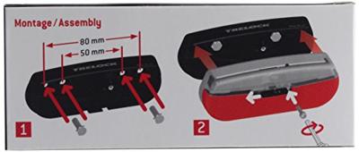 Trelock led achterlicht "trio flat" rear light ls 812 black