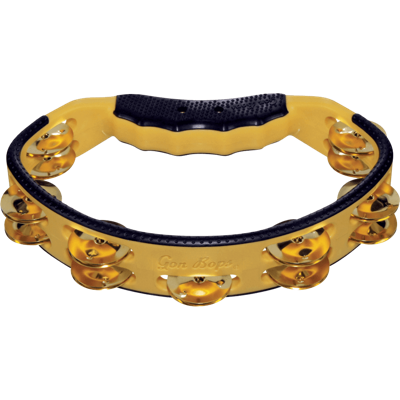 Gon Bops Yellow Tambourine beatring, messing schellen Gon Bops Yellow Tambourine beatring, messing schellen