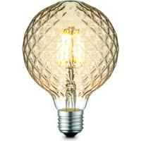 Edison Vintage LED filament lichtbron Globe - Amber - G95 Deco - Retro LED lamp - 9.5/9.5/13.5cm - geschikt voor E27 fitting - Dimbaar - 4W 400lm 2700K - warm wit licht - thumbnail