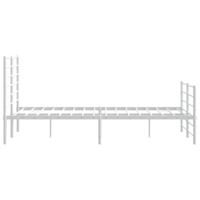 Bedframe met hoofd- en voeteneinde metaal wit 140x200 cm - thumbnail
