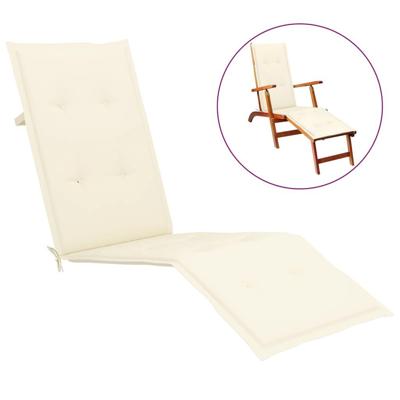 VidaXL Terrasstoelkussen (75+105)x50x4 cm crèmekleurig VidaXL Terrasstoelkussen (75+105)x50x4 cm crèmekleurig