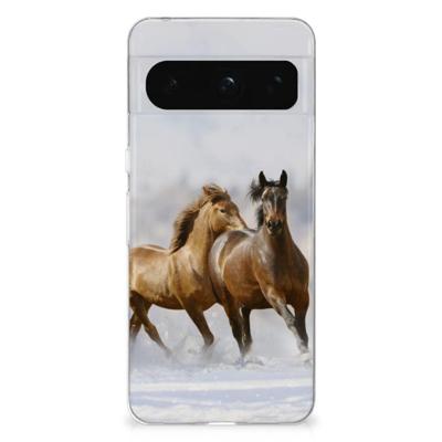 Google Pixel 8 Pro | TPU Hoesje | Paarden Google Pixel 8 Pro | TPU Hoesje | Paarden
