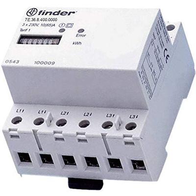 Finder 7E.36.8.400.0010 kWh-meter 3-fasen Mechanisch 65 A Conform MID: Ja 1 stuk(s)