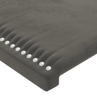 Hoofdbord LED 83x16x118/128 cm fluweel donkergrijs - thumbnail