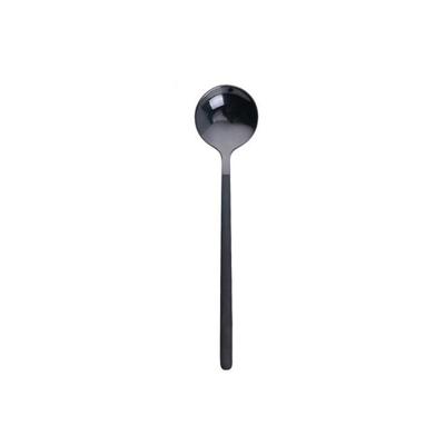 Mini accessoires koffie lepel keuken Dessertspoon dineren ronde vorm koffie roestvrijstaal huis grootte: 13cm (zwart)