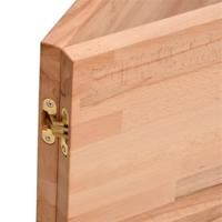Werkbank 150x55x81,5 cm massief beukenhout en metaal - thumbnail