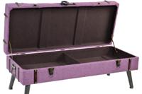 Kruk DKD Home Decor Metaal Polyester Fuchsia Hout MDF (102 x 42 x 40,5 cm) - thumbnail