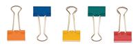 Q-CONNECT foldbackclip, geassorteerde kleuren, 24 mm, doosje van 10 stuks - thumbnail