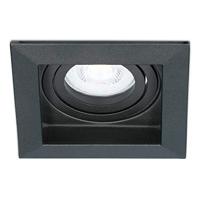 Durham vierkante LED inbouwspot - 4 Watt 345 Lumen - 4000K neutraal wit - GU10 - Dimbaar Kantelbaar - Voor binnen - Zwart - thumbnail