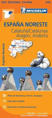 Michelin Wegenkaart 574 Spanje Noordoost - Catalunya, Aragón, Andorra (Paperback) Michelin Wegenkaart 574 Spanje Noordoost - Catalunya, Aragón, Andorra (Paperback)