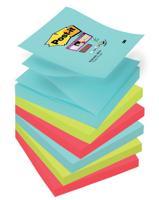 Post-it Super Sticky Z-notes Cosmic, 90 vel, ft 76 x 76 mm, pak van 6 blokken - thumbnail