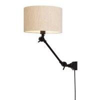 its about RoMi Wandlamp 'Amsterdam' Met stoffen kap, 65cm, kleur Beige - thumbnail
