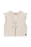 Like Flo winter gilet meisjes - beige - Dia - nep strik sluiting - thumbnail