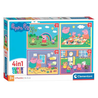 Clementoni peppa pig puzzel 4-in-1 2023