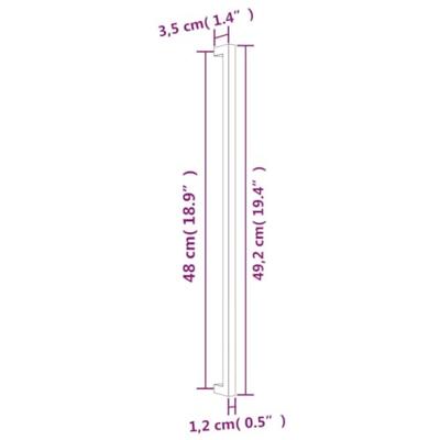 Handvatten 10 st 480 mm roestvrij staal goudkleurig
