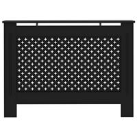 VidaXL Radiatorombouw 112x19x81,5 cm mdf zwart - thumbnail