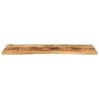 Bureaublad met ronding 140x60x2,5 cm massief ruw mangohout - thumbnail