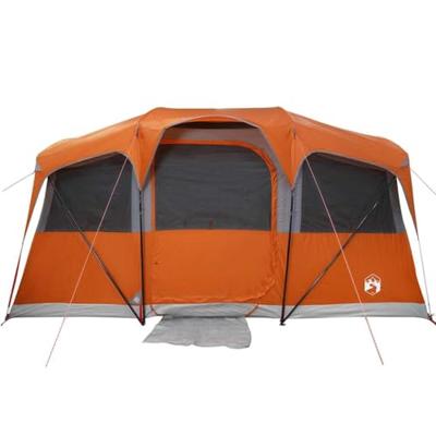 Gezinstent met dak Oranje en Oranje 435 x 255 x 216 cm