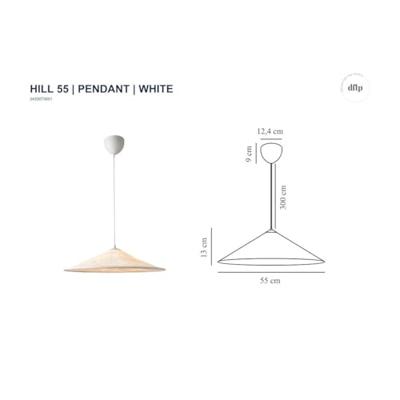 Hanglamp Design Papier e27 textiel Hill 55 cm