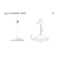 Hanglamp Design Papier e27 textiel Hill 55 cm - thumbnail