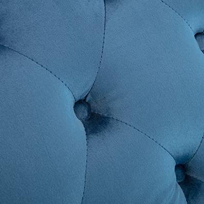 vidaXL Chaise longue fluweel blauw