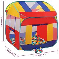 VidaXL Speeltent met 550 ballen 123x120x126 cm - thumbnail