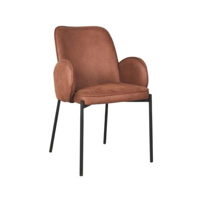 LABEL51 Eetkamerstoel 'Jari' Microfiber, kleur Cognac