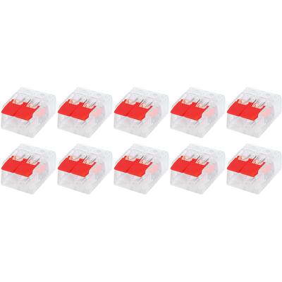 Lasklem Slim Set 10 Stuks - 2 Polig met Klemmetjes - Rood