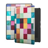 Lunso - Kobo Aura H20 Edition 1 hoes (6.8 inch) - sleep cover - Blokken - thumbnail