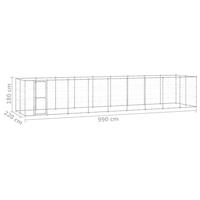 Hondenkennel 21,78 m² gegalvaniseerd staal - thumbnail