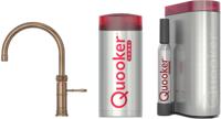 Quooker Classic Fusion Round messing patina met COMBI+ boiler en CUBE reservoir 5-in-1 kokend water kraan - thumbnail