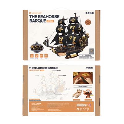 Zeilschip Robotime 3D Houten Puzzel The Seahorse Barque