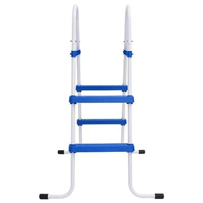 VidaXL Zwembadladder 84 cm blauw en wit