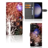 Samsung Galaxy S23 Ultra | Wallet Case | met Pasjes | Vuurwerk - thumbnail