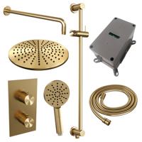 Gold Carving thermostatische inbouw regendouche SET 46 met 30cm douchekop en handdouche - thumbnail