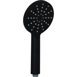 Ben Push handdouche rond Ø12cm 3 straalsoorten gestructureerd zwart